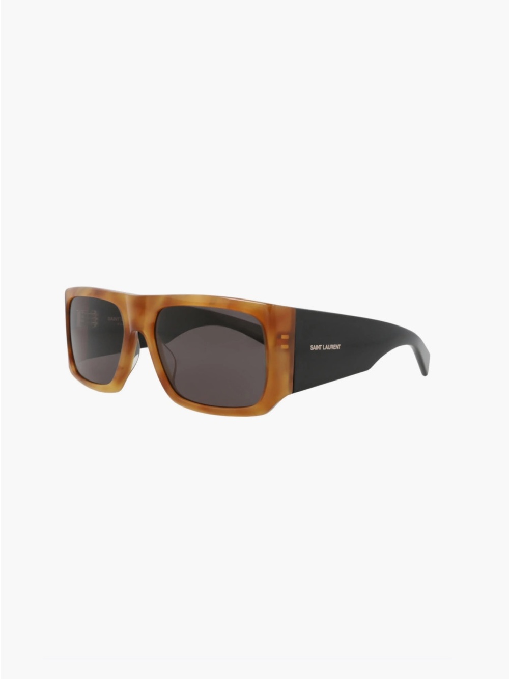 NEW with tags Authentic Saint Laurent Rectangular Sunglasses - Havana/Black - Picture 4 of 14